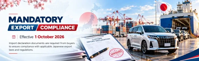 Mandatory Japan Export Compliance & Import Documentation Undertaking.